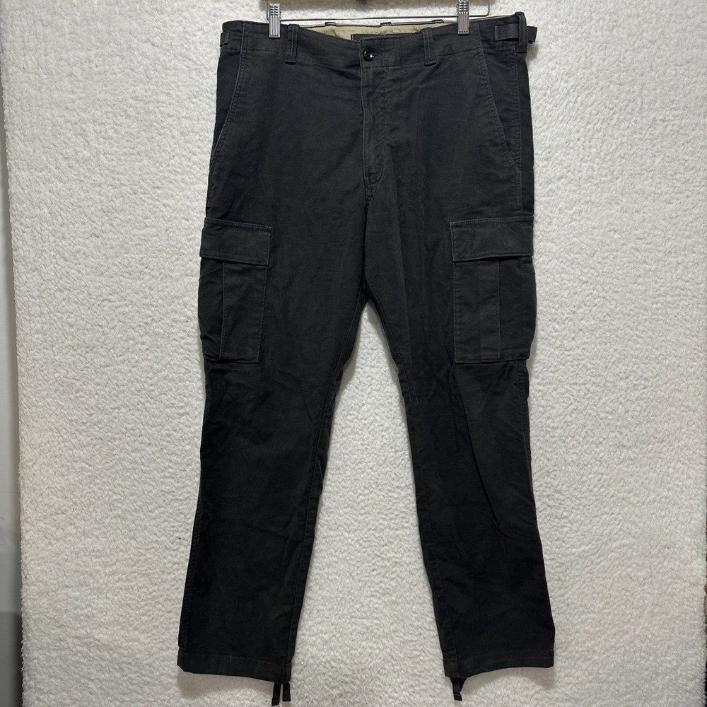 Banana Republic Traveler Moleskin Cargo Dark Charcoal Paratrooper Pants Size 38R